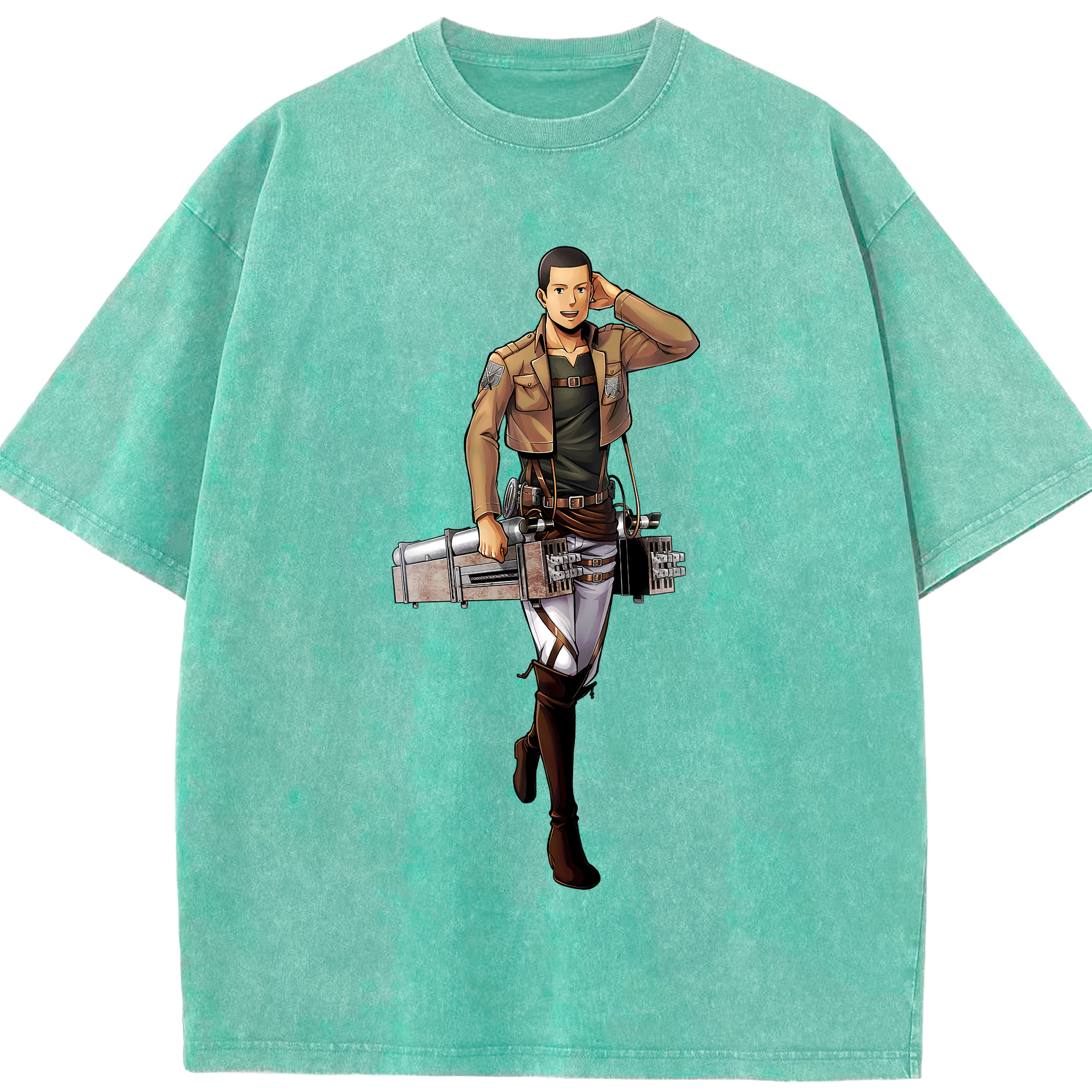 （画像用） 進撃の巨人 Attack on Titan 綿100% ヴィンテージ風 半袖Tシャツ（フロントプリント）